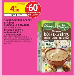 Intermarché Express KNORR & LA POTAGERE Soupe douceur bolets et cèpes offre