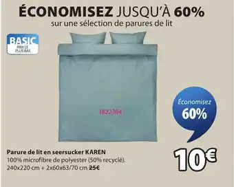 KAREN Parure de lit en seersucker