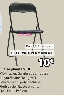 JYSK VIUF Chaise pliante offre