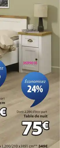 JYSK Table de nuit offre