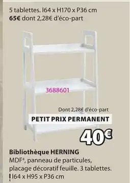 JYSK HERNING Bibliothèque offre