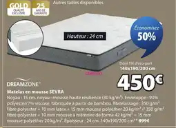 JYSK SEVRA Matelas en mousse offre