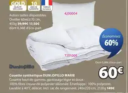 JYSK DUNLOPILLO MARIE Couette synthétique offre