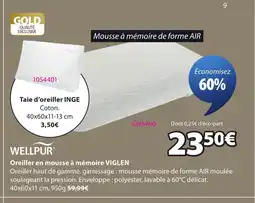JYSK VIGLEN Oreiller en mousse à mémoire offre