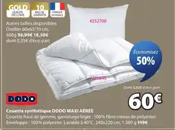 JYSK DODO Couette synthétique offre