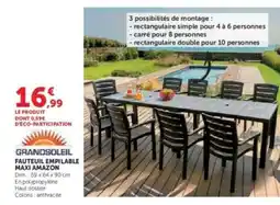 Hyper U GRANDSOLEIL FAUTEUIL EMPILABLE MAXI AMAZON offre