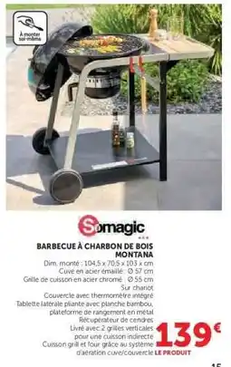 Hyper U BARBECUE À CHARBON DE BOIS MONTANA offre