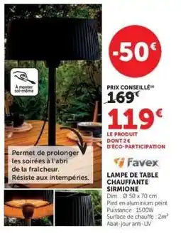 Hyper U LAMPE DE TABLE CHAUFFANTE SIRMIONE offre