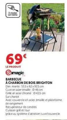 Hyper U Barbecue à Charbon de Bois Brighton offre