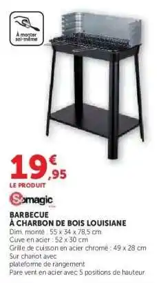 Hyper U BARBECUE À CHARBON DE BOIS LOUISIANE offre