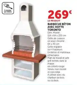 Hyper U BARBECUE BÉTON AVEC HOTTE TORONTO offre