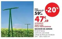 Hyper U SECHOIR DE JARDIN offre