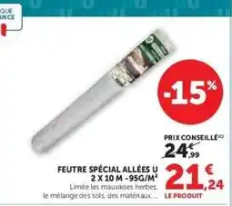 Hyper U FEUTRE SPÉCIAL ALLÉES U offre