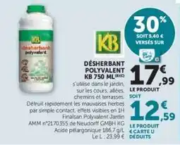 Hyper U Désherbant Polyvalent KB 750 ml offre