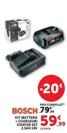 Hyper U Bosch Kit (Batterie + Chargeur) offre