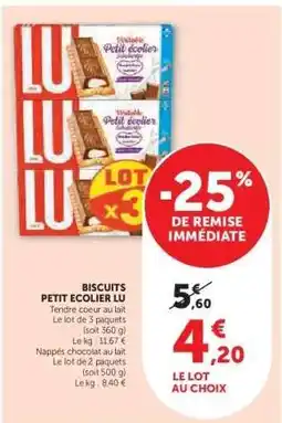 Hyper U BISCUITS PETIT ÉCOLIER LU offre