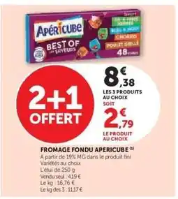 Hyper U Fromage Fondu Apéricube offre