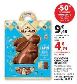 Hyper U Moulages Chocolat Revillon offre