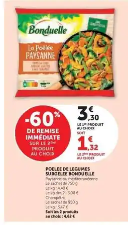 Hyper U Poelee de Legumes Surgelée Bonduelle offre