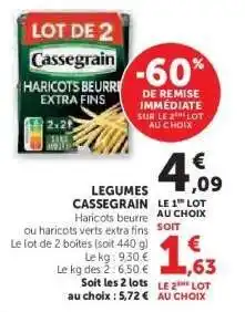 Hyper U LÉGUMES CASSEGRAIN offre