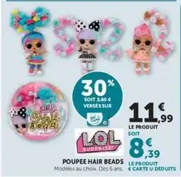 Hyper U POUPEE HAIR BEADS offre