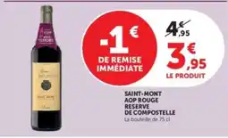 Hyper U Saint-Mont AOP Rouge Reserve de Compostelle offre
