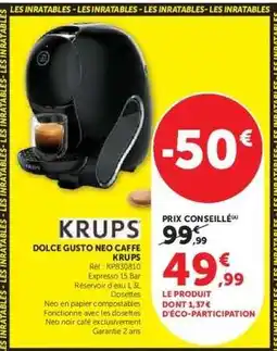 Hyper U KRUPS DOLCE GUSTO NEO CAFFE offre