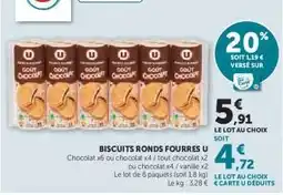 Hyper U Biscuits Ronds Fourrés U offre