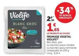 Hyper U FROMAGE VEGETAL VIOLIFE offre