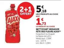 Hyper U Nettoyant Menager Fete Des Fleurs Ajax offre