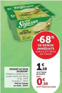 Hyper U Dessert au Soja Sojasun offre