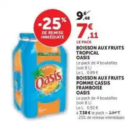 Hyper U BOISSON AUX FRUITS TROPICAL “OASIS” offre