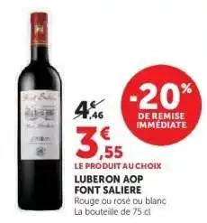 Hyper U LUBERON AOP FONT SALIERE offre