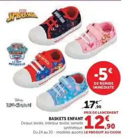Hyper U Baskets enfant offre