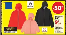 Hyper U Coupe-vent imperméable adulte ou enfant offre