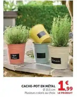 Super U CACHE-POT EN MÉTAL offre