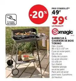 Super U Barbecue à charbon de bois Torino offre