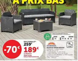 Super U Salon de Jardin Vesuvio offre