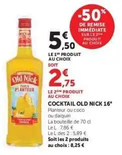 Super U COCKTAIL OLD NICK 16° offre