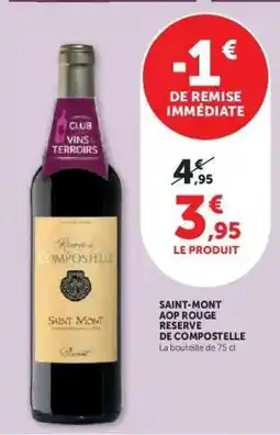 Super U Saint-Mont AOP Rouge Reserve de Compostelle offre