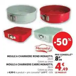 Super U Moule à charnière Menastyl offre