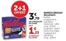 Super U Barres Céréales Kellogg's Frosties offre