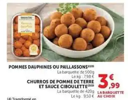 Super U Pommes Dauphines ou Paillassons offre