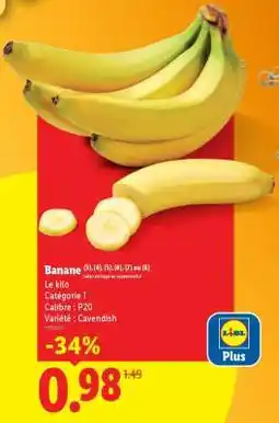 Lidl BANANE offre