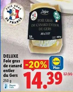 Lidl DELUXE Foie gras de canard entier du Gers offre