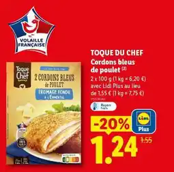 Lidl TOQUE DU CHEF Cordons bleus de poulet offre