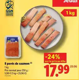 Lidl 8 pavés de saumon offre