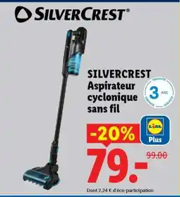 Lidl SilverCrest Aspirateur cyclonique sans fil offre