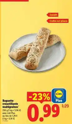 Lidl Baguette croustillante multigraines offre