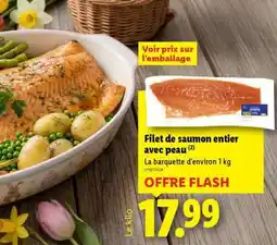 Lidl Filet de saumon entier avec peau offre